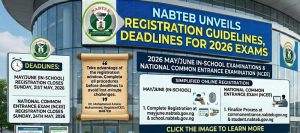 NABTEB Unveils Registration Guidelines, Deadlines for 2026 National Common Entrance, May/June Exams